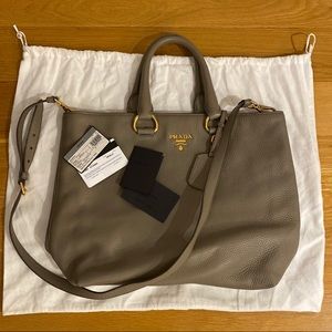 Prada Vitello Daino Tote Bag w/ Authenticity Cards